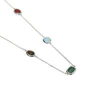 Mabina Girocollo in argento con pietre multicolor 553909